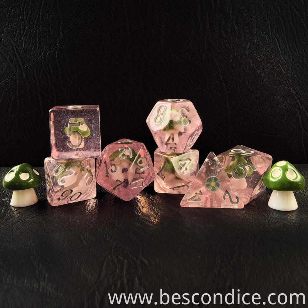 Mushroom Polyhedral Dice Set For Tabletop Games 1